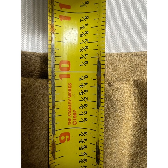 Liz Claiborne Petite 4P Tan Wool Straight Leg Pleats Pants Office Old Money - Picture 7 of 12